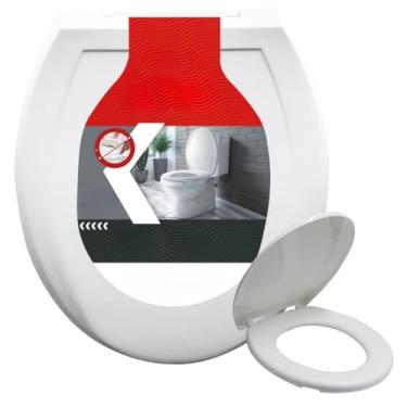 Imagem de Assento Oval Almofadado Confortável Para Vaso Sanitário Com Tampa Macia E Design Moderno E Durável(Branco)