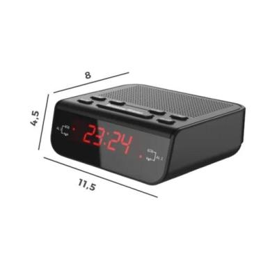 Imagem de Relógio Despertador Digital: Rádio Relógio Fm Função Soneca - Rádio Re