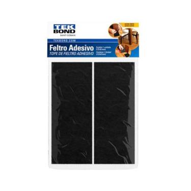 Imagem de Feltro Retangular 127X51MM Preto Com 2 Peças - Tekbond