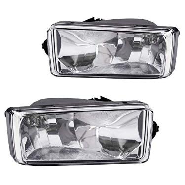 Imagem de Lâmpadas de substituição de luzes de neblina para 2007-2014 Chevy Silverado 1500 2500 3500 Suburban Tahoe; 2007-2014 GMC Sierra , Yukon com lâmpadas de halogênio H16 12V 19W 25883245, GM2593160 (lentes transparentes)