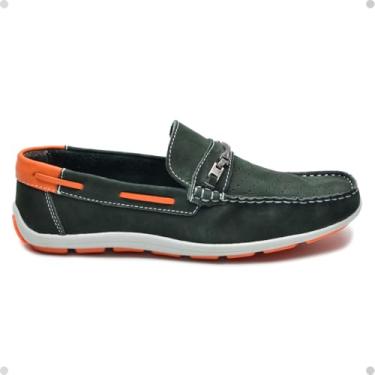 Imagem de Mocassim Masculino em Couro Verde Militar (39)