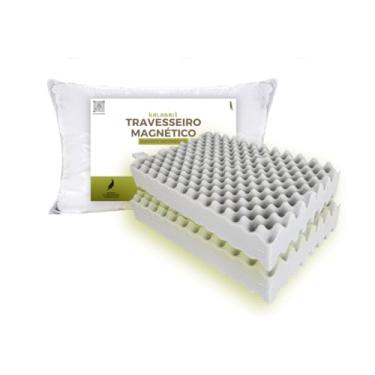 Imagem de Kit 2 Travesseiro Magnético ALTO ORTOPEDICO Kalaari Massageador Confortável Soft Infravermelho Terapeutico Luxo - KALAARI
