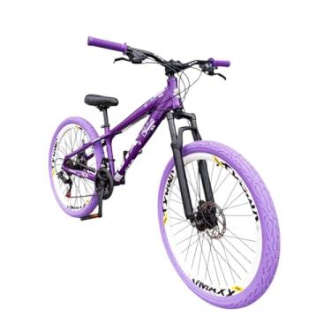 Imagem de Bicicleta 26 Gta Rebel Freeride Downhill 21v Rodas Vmaxx Freio a Disco Pneu Flame (Roxo Aro-Branco)