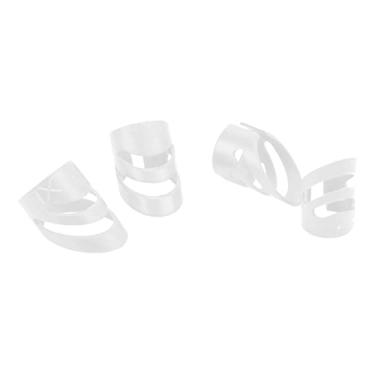 Imagem de SPYMINNPOO 4pcs Guitarra de Dedo Picareta de Dedão Kit de Protetor de Ponta, Tons Bonitos Tocando Conjunto para Buljo de Guitarra Elétrica Banjo, S M L Xl Tamanhos, Material de Resina (Branco)