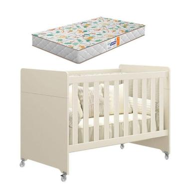 Imagem de Berço Americano Evolution 4 Em 1 Areia Acetinado Com Colchão Gazin - Reller