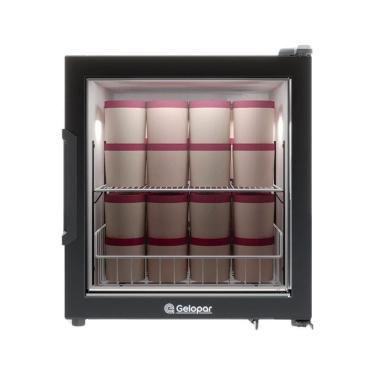 Imagem de Refrigerador Bancada Com Porta De Vidro 85l Gfb75 Gelopar Expositor Preto 110v