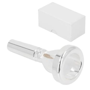 Imagem de SUNGOOYUE Bocal de Trombone Banhado a Prata, Design Ergonômico Aprimorado Vibração Barítona Treinadora para Iniciantes para Músicos Avançados