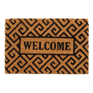 Imagem de Capacho Fibra De Coco Sergipe 03 Bege-preto 0,30x0,45m