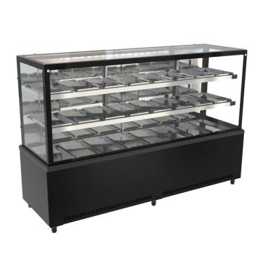 Imagem de Balcão Vitrine Estufa 2,00 Metros Prime Preta Pbv20 220v - Venâncio