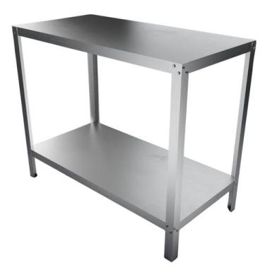 Imagem de Balcão Duplo Em Inox Resistente, Salão, Cozinha, Bar - Technox Comérci