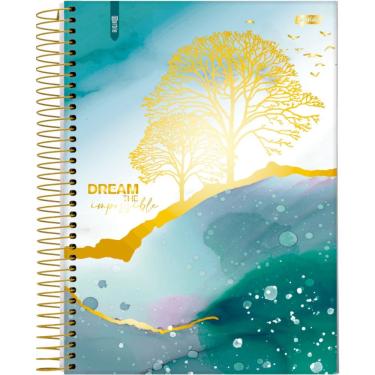 Imagem de Caderno Espiral Universitário 1 Matéria Marble 80 Folhas Jandaia Verde