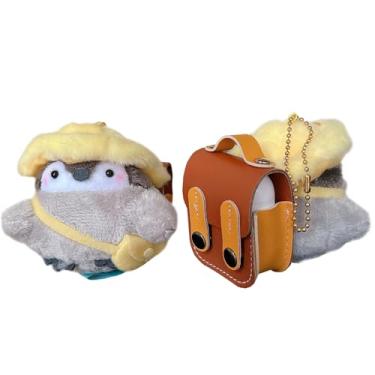 Imagem de QoKcoahn Capa fofa de pelúcia de desenho animado para AirPods 4 4ª geração, bolsa escolar fofa Kawaii 3D, pinguim, capa de silicone macio com chaveiro, engraçado, meninos, meninas e mulheres para