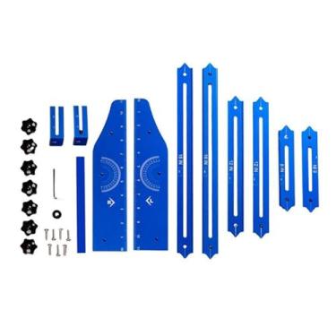 Imagem de Gabarito de Ferramenta de Modelo de Piso de Escada, Medidor de Medição de Profundidade de Comprimento de Liga de Alumínio Com Caixa, Medidor de Piso de Escada e Prateleira,