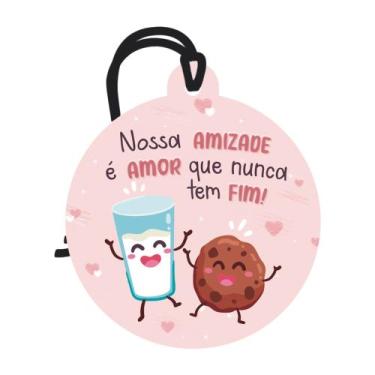 Imagem de Lembrancinha de Amizade 8x9 Mini Placa Tag Amigos em MDF - Estúdio Amo