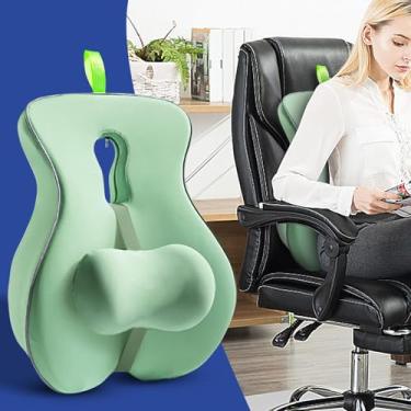 Imagem de Almofada de Suporte Lombar - Almofada De Costas Lombar Para Cadeira | Conforto Lombar para Assento em Condução Viagem Carro Sofá Cama para Idosos Adultos durante Sentar Descansar e