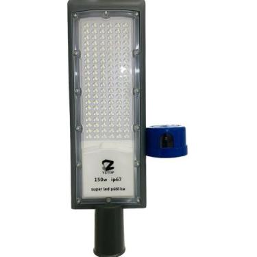 Imagem de kit 10 Luminária Led Com Fotocélula Poste 150w Iluminação Pública - Br