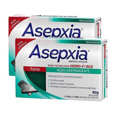 Imagem de Sabonete Asepxia Fórmula Forte 80g | Kit com duas unidades