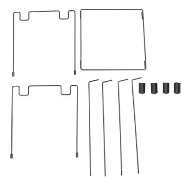 Imagem de Suporte para saco de folhas portador de aço carbono portátil de lixo para serviço pesado porta -moldura para lixo de quintal folhas de jardim acampando 30 45 galões