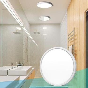 Imagem de LightingWill Luminária de teto LED de 17 cm, 4000K Nurture White, 1500LM, 12W, luminária redonda plana moderna, lâmpada de teto branca equivalente a 120W para cozinhas, quartos, etc.