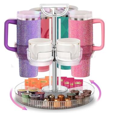 Imagem de DIHUMK Organizador de garrafa de água para suporte de copo Stanley Rack de armazenamento para armários de cozinha transparente