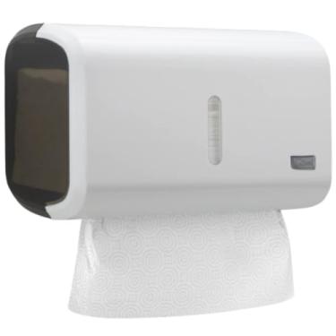 Imagem de Dispenser Porta Papel Toalha Urban Suporte Compacto para Banheiro(Preto e Branco)