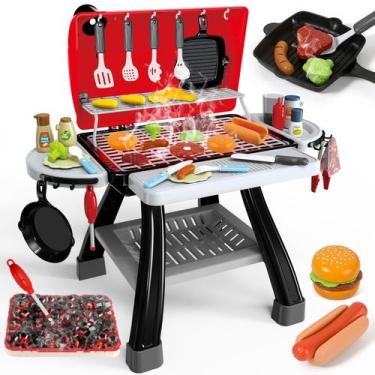 Imagem de Conjunto de brinquedos de cozinha AuroTops, 35 peças de churrasqueira 