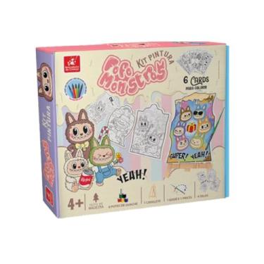 Imagem de Brincadeira de Criança Kit Pintura Infantil Para Colorir Fofo Monstros