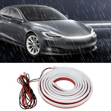 Imagem de GIORDON Fita De Led Para Capô Carro, 70" 12V, Flexível, À Prova D'Água, Luzes Diurnas Acessórios Decoração Universal Tampa Do Motor, Carros, Suvs, Caminhões, Efeito Inicialização Varredura Dinâmica
