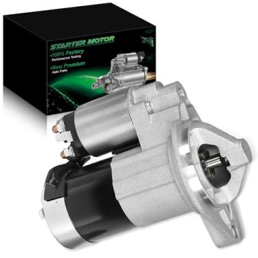 Imagem de SZKAIDAG Motor de arranque 56041012AE para: Jeep Grand Cherokee 2003-2004, Wrangler 2005-2006 4.0L L6, TJ 2003-2006 2.4L 4.0L L4 L6, 12V 1.2KW 10 dentes de substituição # 17879R, 11 7879N, 2-2651-MI