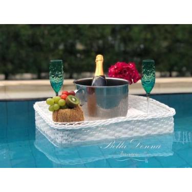 Imagem de Bandeja Artesanal de Vime Natural Flutuante  Piscina e Decoração - Bel