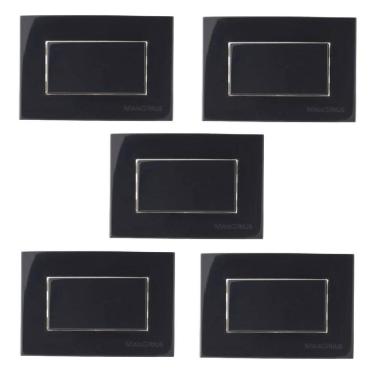 Imagem de 5 Pç Interruptor Simples P/moveis Mdf Margirius Preto 10a