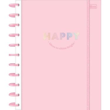Imagem de Tilibra - Caderno Tilidisco Inteligente Capa Dura Universitário 10 Matérias Happy 160 Folhas