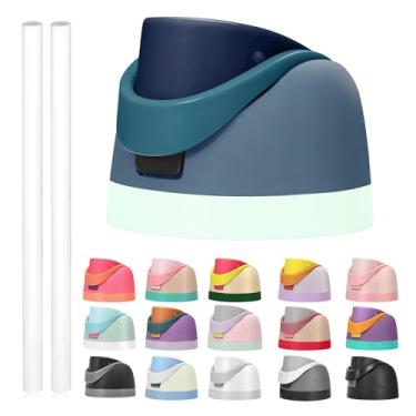 Imagem de Tampa de substituição para Owala Freesip, compatível com Owala Cup 473 ml, 680 g, 946 ml, 1,134 g, acessório de substituição e canudos, à prova de vazamento, livre de BPA (neblina)