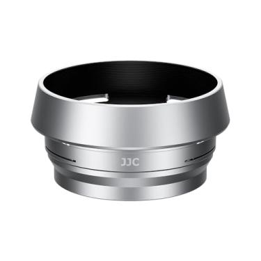 Imagem de JJC Para-sol de metal com anel adaptador de filtro de 37 mm para câmera digital Fuji Fujifilm X Half XHalm, protetor de lente de câmera e conversor de filtro, cor prata