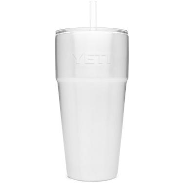 Imagem de Copo Yeti Rambler empilhável de 770 mL com tampa de palha de aço inoxidável