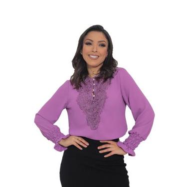 Imagem de Blusa feminina manga longa moda evangélica casual sku:bml15 - R.S MODA