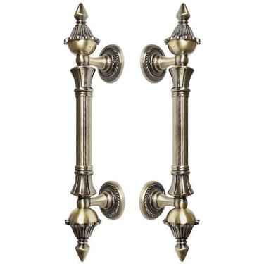 Imagem de Puxador Duplo Rústico 260mm Bronze Antigo Máxima Metais