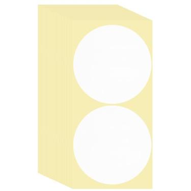 Imagem de PATIKIL 120 etiquetas adesivas coloridas de pontos, adesivos de preço circular de 10 cm, etiquetas autoadesivas para escritório, negócios, quintal, venda de garagem, decoração de casa, branco