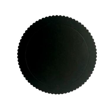 Imagem de Cake Board Tábua para Bolo Prato Para Bolo 35cm Redondo Festas SilverChef Preto