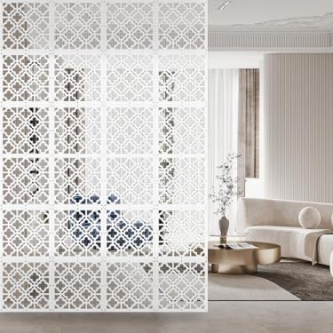 Imagem de Boshen 24 peças Divisor de quarto suspenso painel de tela de parede painéis divisor de quarto divisor de tela de privacidade decoração de casa para sala de estar quarto escritório casa restaurante
