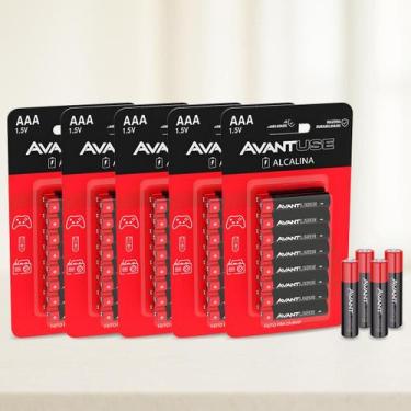 Imagem de Kit 80 Pilhas Alcalina Palito AAA 1.5v Cod: 408030032-5 Avant Use