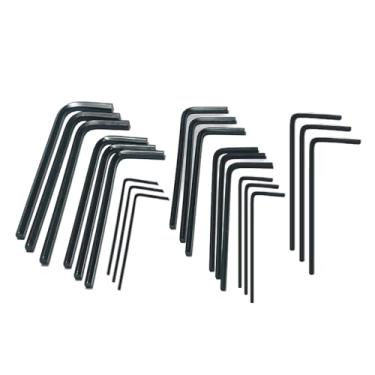 Imagem de ZDingTech Conjunto de 21 mini chaves hexagonais, kit de ferramentas de mini chaves sextavadas, chave Allen imperial em forma de L, 0,028, 0,035, 0,05, 1/40.6 cm, 5/162.6 cm, 3/81.3 cm, 7/162.6 cm