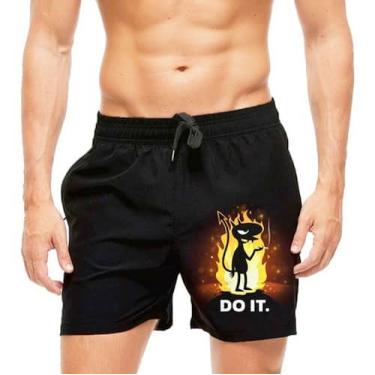 Imagem de Short Praia Shorts Banho Desencanto Luci  616 - smoke, Preto, P 34/36