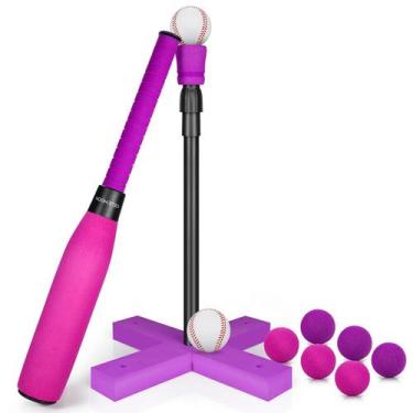 Imagem de Conjunto de bolas T Ball, bastão de beisebol de espuma TEE ajustável C
