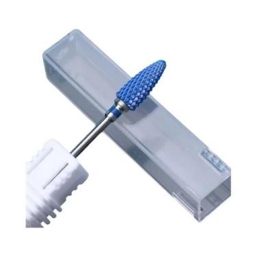 Imagem de Brocas De Cerâmica Rosa E Azul Para Fresadora De Unhas, Acessórios Par