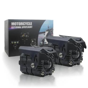 Imagem de Farol LED Para Motocicleta 2pcs Luz Alta/Baixa Holofote Luzes De Nebli