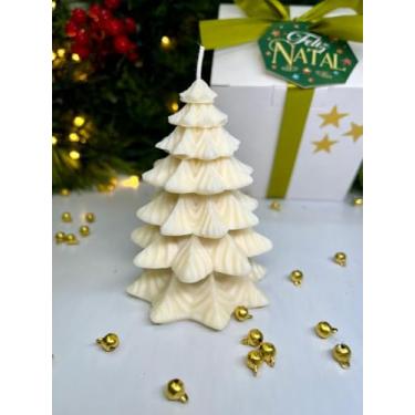 Imagem de Vela Aromática Árvore de Natal Pinheirinho Perfumado 80g Cor Natural