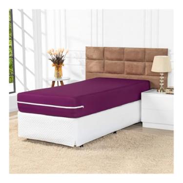 Imagem de Capa de Colchão com Ziper Solteiro (Roxo)