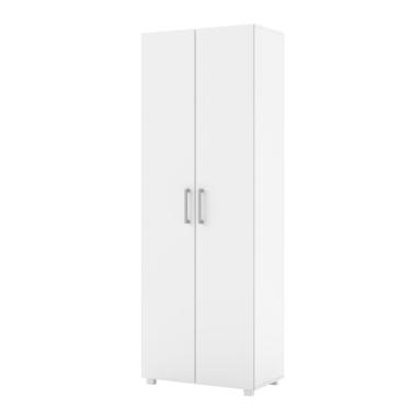 Imagem de Armário Alto Lavanderia Multiuso 2 Portas 3 Prateleiras com Sapatas BS01A Cor Branco - BRV Móveis