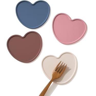 Imagem de carrotez Conjunto de porta-copos fofos de borracha de silicone para copos de café e bar - pacote com 4